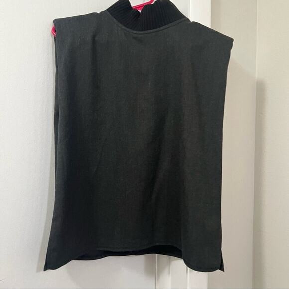 Zara RIBBED TOP WITH SHOULDER PADS Size Medium - Picture 11 of 13